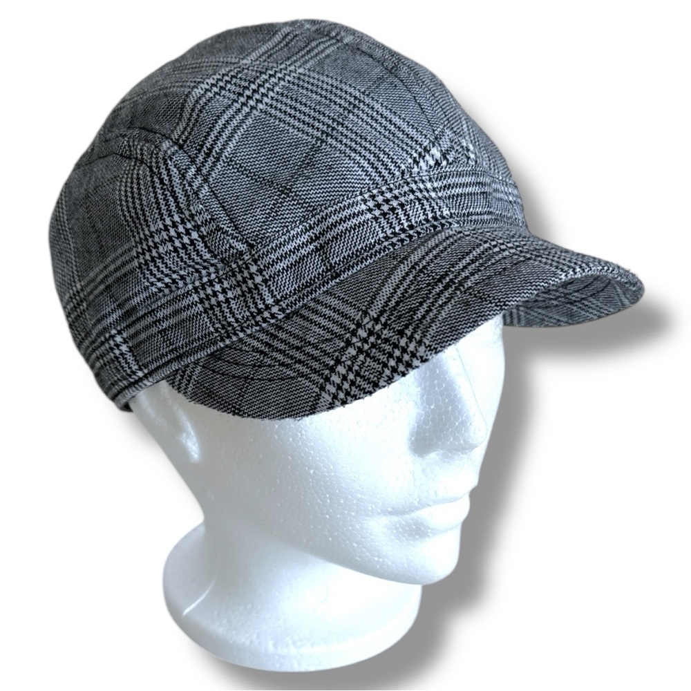 Barts Plaid Hat Black and White